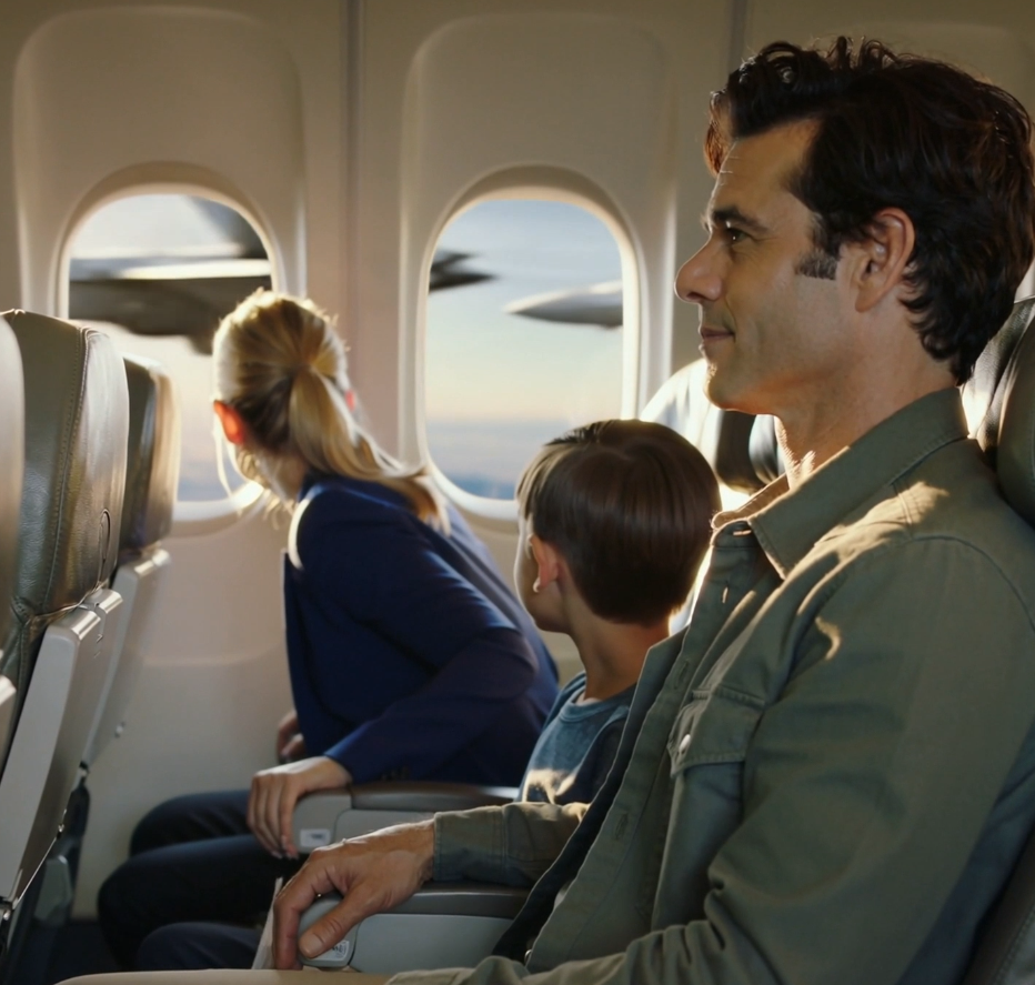 Single Dad Was Just in Seat 12F — Until His Call Sign Made the F‑22 Pilots Stand at Attention!