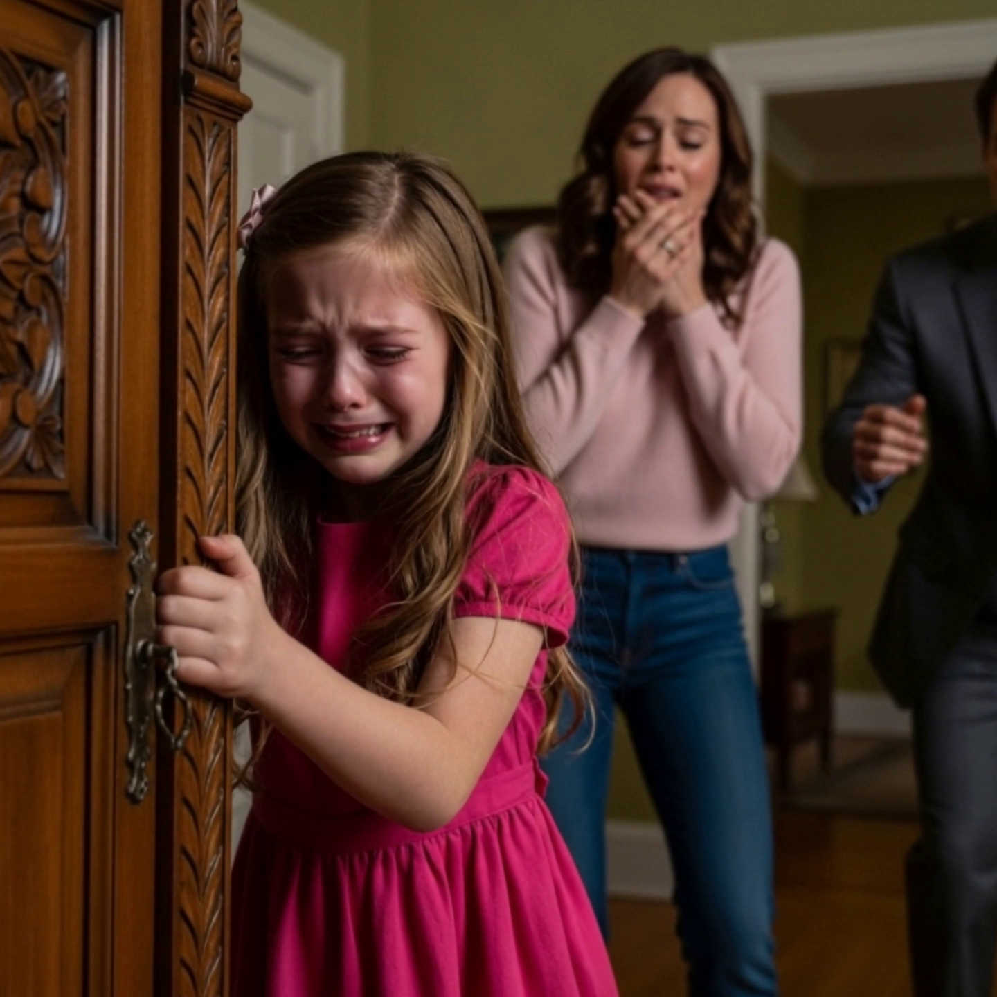 An 8-year-old girl clung to an old wardrobe for 30 days — her mom thought it was just a game, until a rainy night when she opened the door and was left speechless