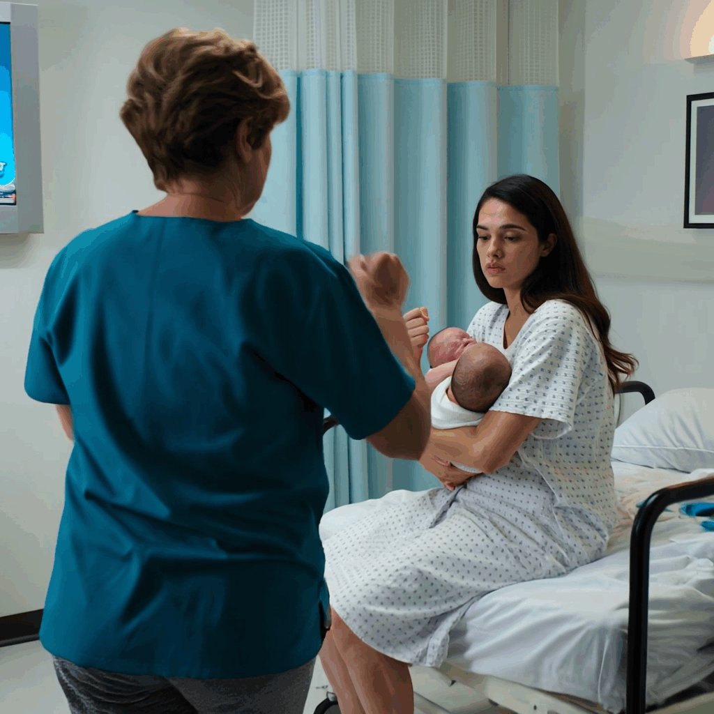 Right after I delivered my twins by C-section, my mother said, “Give your sister one baby to play with—if she gets bored, she’ll just give him back.” My sister dragged her husband in and scrutinized each newborn, my father added, “In this family we share,” — I hugged my babies, said just one sentence… and the mood in the room flipped