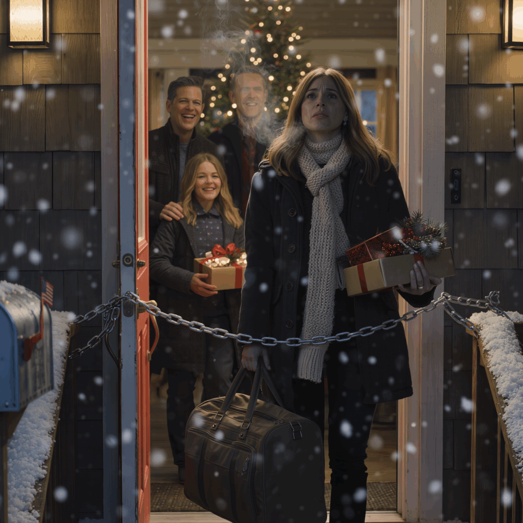 I spent days preparing decorations, catering, and daily necessities for christmas with my family at my lakeside cottage. but when i arrived, the door chain was locked and my sister said, ‘don’t make a scene. you know.’ i could hear my parents laughing behind her.